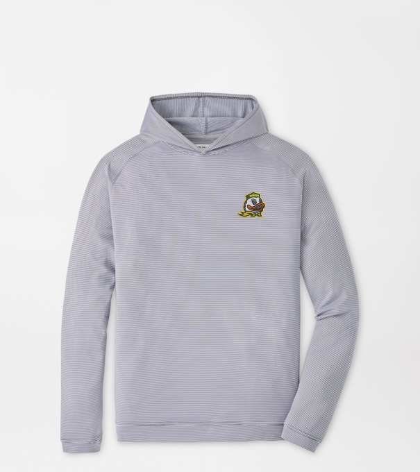 Oregon Pine Sugar Stripe Performance Hoodie in Iron