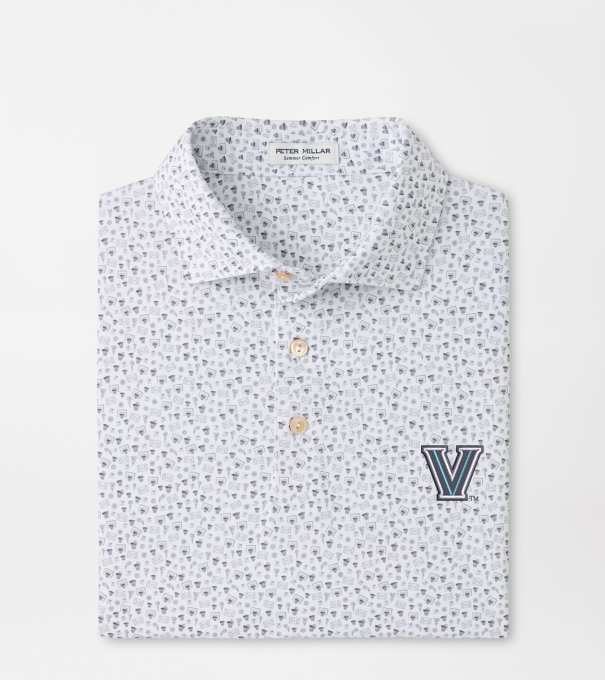 Villanova Buzzer Beater Performance Jersey Polo in White