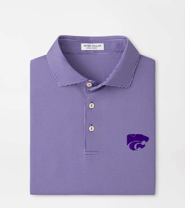 Kansas State Border Performance Jersey Polo in Purple2