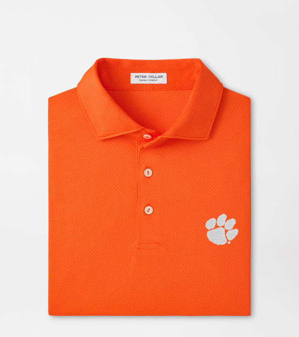 Clemson Hugo Performance Jersey Polo in Orange6