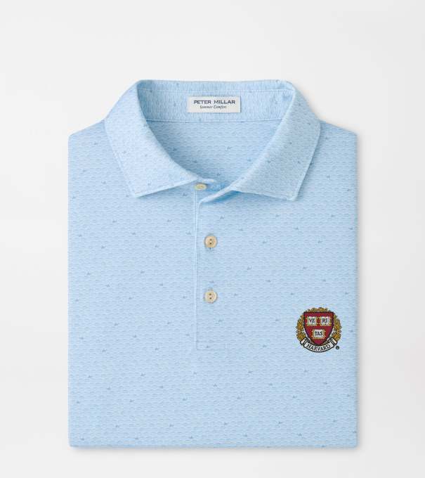 Harvard On The Ball Performance Jersey Polo in PALE BLUE