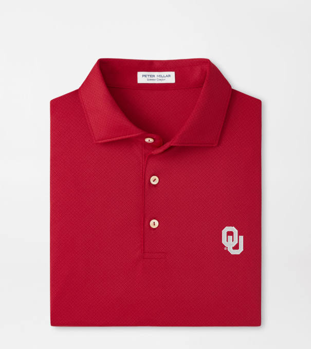 Oklahoma Hugo Performance Jersey Polo in Crimson1