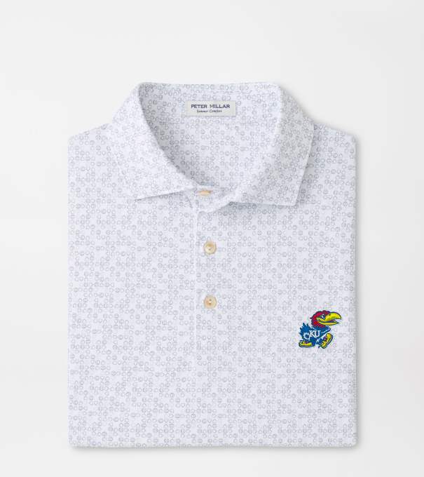 Kansas Bases Loaded Performance Jersey Polo in White