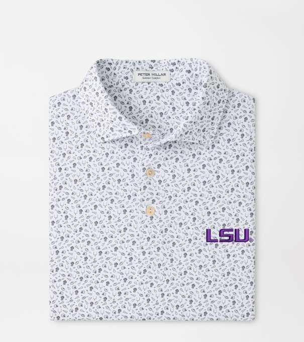 LSU Kick Off Performance Jersey Polo in Gale Grey