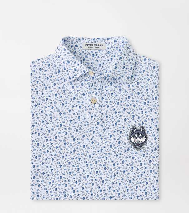UConn Kick Off Youth Performance Jersey Polo in Blue Frost