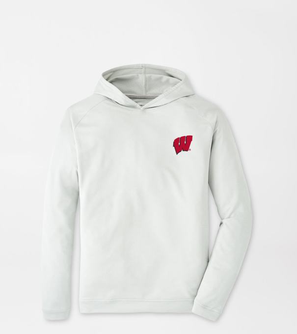 Wisconsin Pine Performance Hoodie in British Grey
