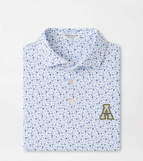 Appalachian State Kick Off Performance Jersey Polo in Blue Frost
