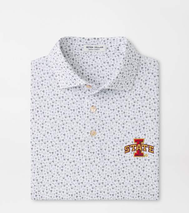 Iowa State Buzzer Beater Performance Jersey Polo in White