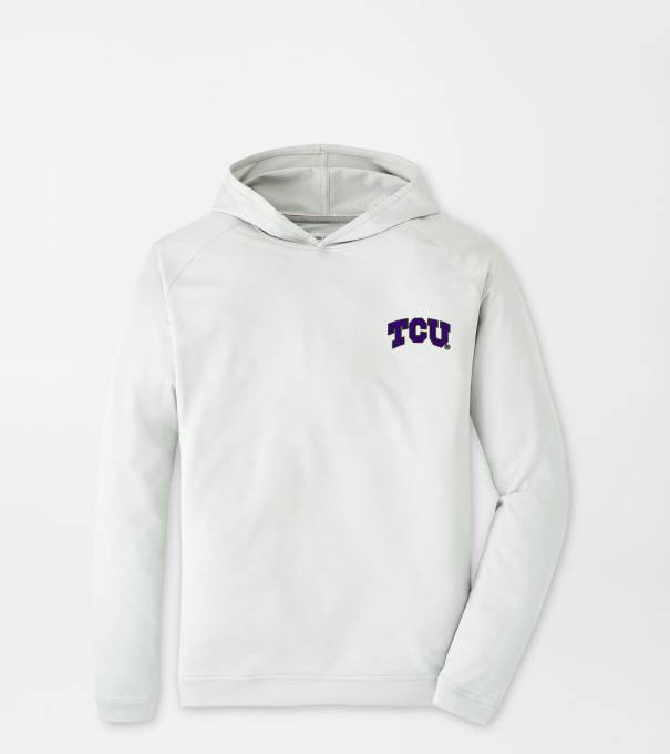 TCU Pine Performance Hoodie in British Grey