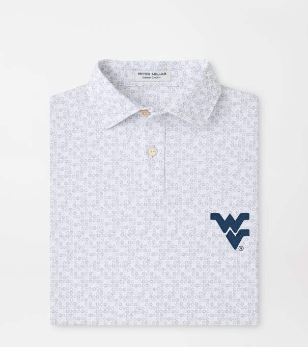 West Virginia Bases Loaded Youth Performance Jersey Polo in White