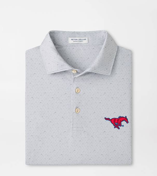 SMU On The Ball Performance Jersey Polo in British Grey