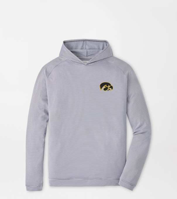 Iowa Pine Sugar Stripe Performance Hoodie in Iron