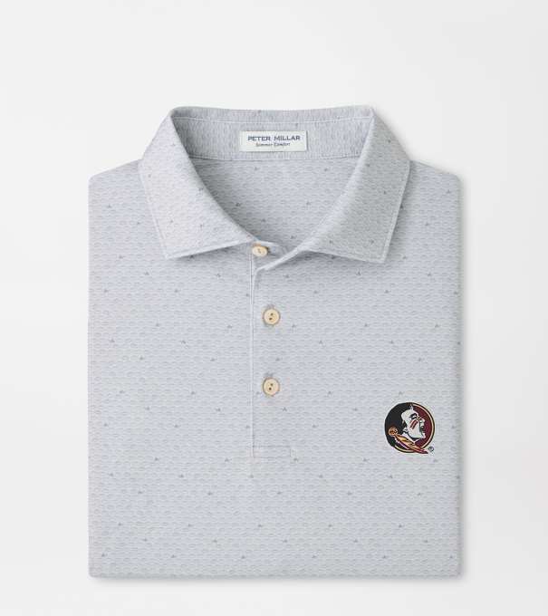 Florida State Seminole On The Ball Performance Jersey Polo in British Grey
