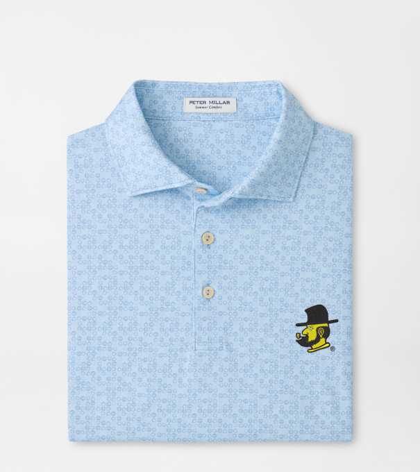 Appalachian State Yosef Bases Loaded Performance Jersey Polo in PALE BLUE