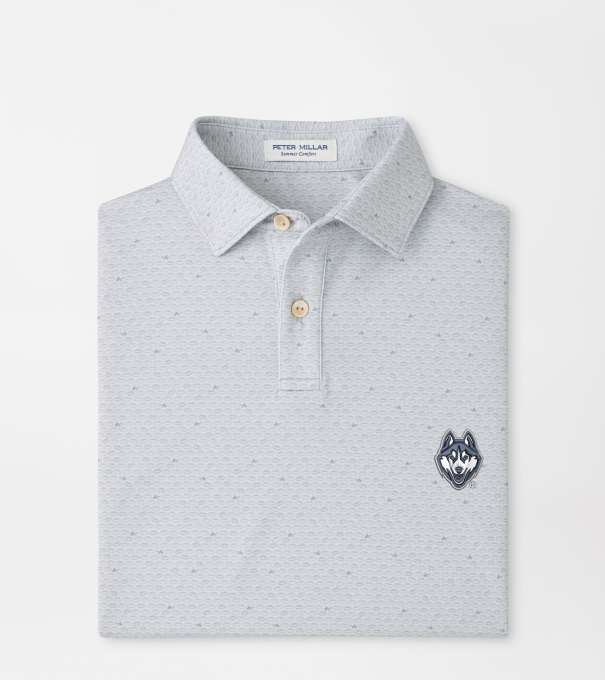 UConn On The Ball Youth Performance Jersey Polo in British Grey