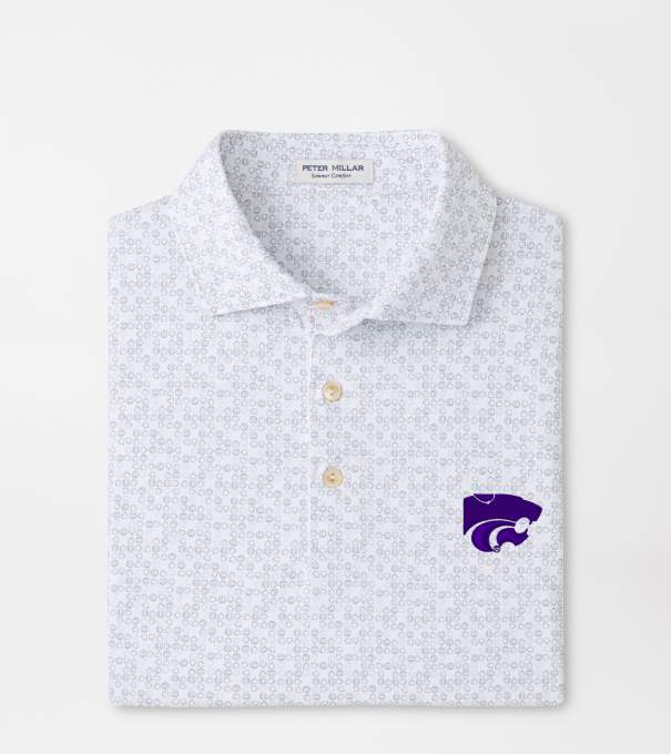 Kansas State Bases Loaded Performance Jersey Polo in White