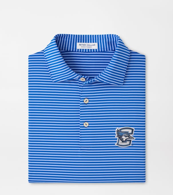 Creighton Tiebreaker Performance Jersey Stripe Polo in Blue3