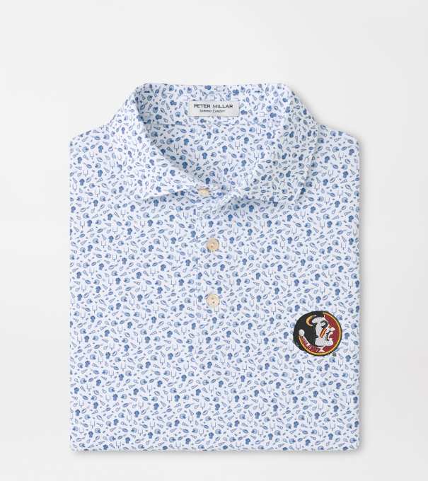 Florida State Vault Kick Off Performance Jersey Polo in Blue Frost