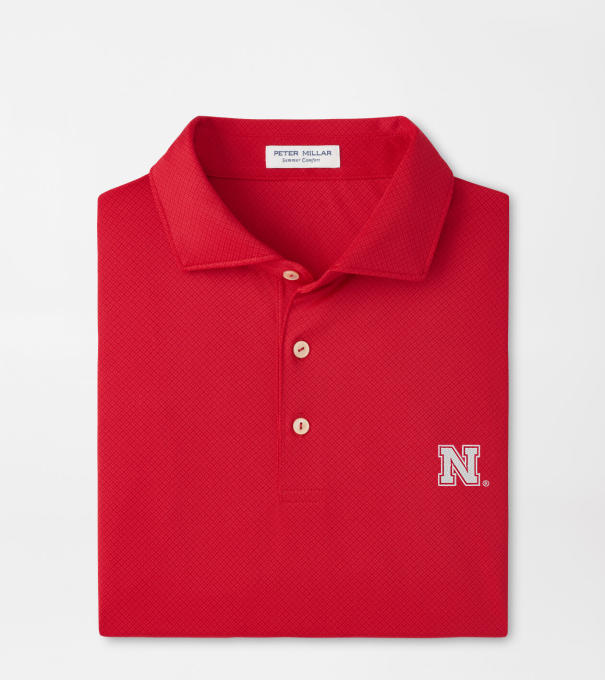 Nebraska Hugo Performance Jersey Polo in Red3