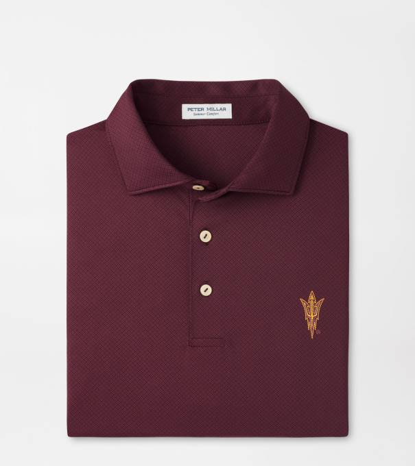 Arizona State Hugo Performance Jersey Polo in Maroon3