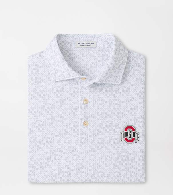 The Ohio State Bases Loaded Performance Jersey Polo in White