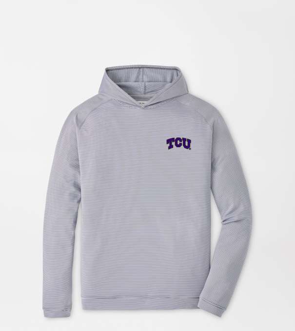 TCU Pine Sugar Stripe Performance Hoodie in Iron