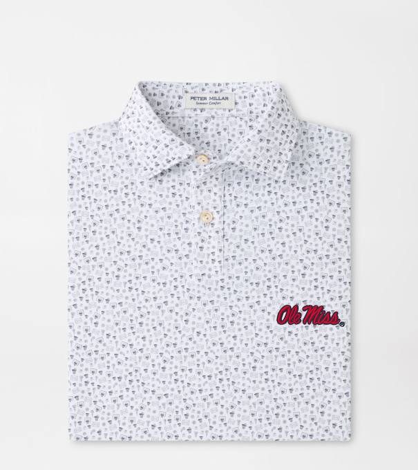 Ole Miss Buzzer Beater Youth Performance Jersey Polo in White
