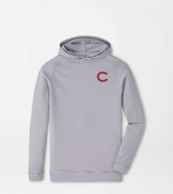 Colgate Pine Youth Sugar Stripe Performance Hoodie in Iron