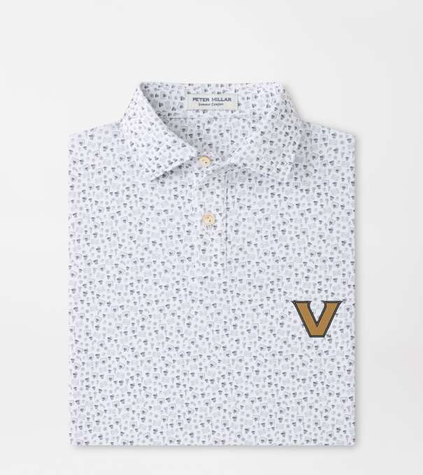 Vanderbilt Buzzer Beater Youth Performance Jersey Polo in White