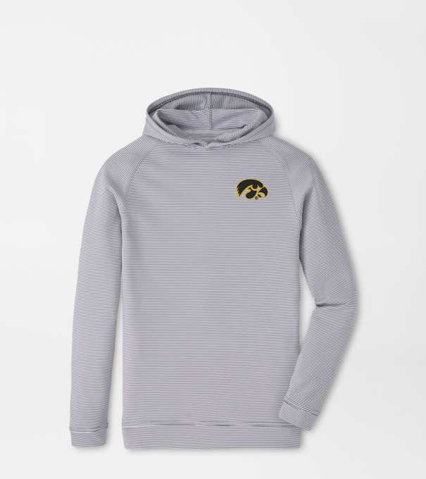 Iowa Pine Youth Sugar Stripe Performance Hoodie in Iron