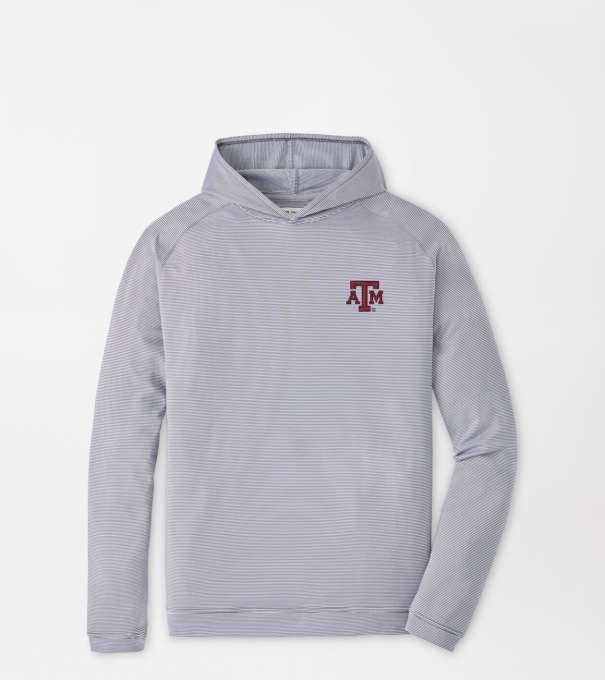 Texas A&M Pine Sugar Stripe Performance Hoodie in Iron