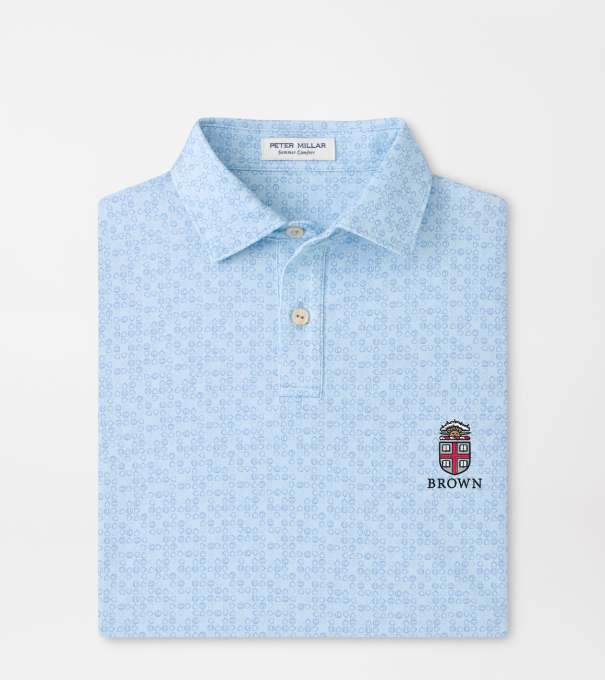 Brown University Bases Loaded Youth Performance Jersey Polo in PALE BLUE