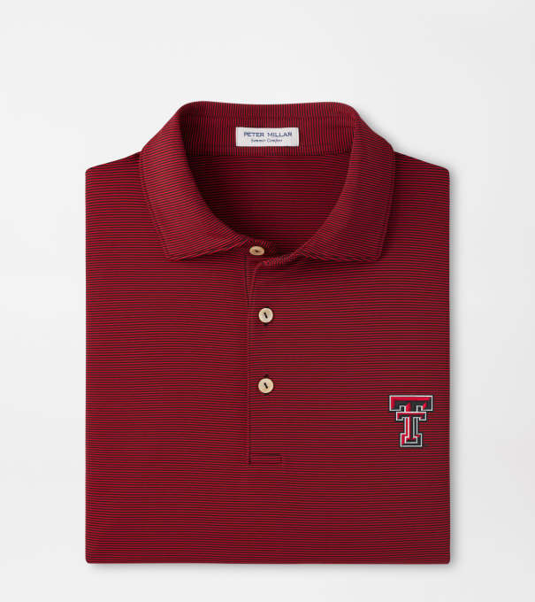 Texas Tech Jubilee Performance Jersey Polo in Black / Red3