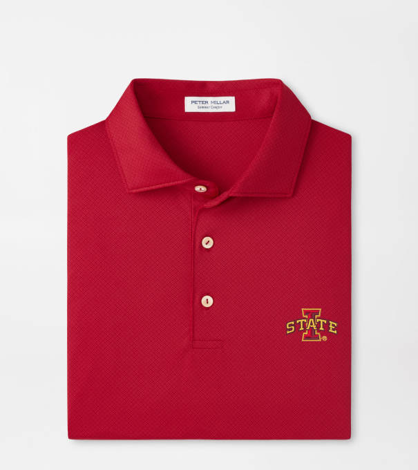 Iowa State Hugo Performance Jersey Polo in Crimson1