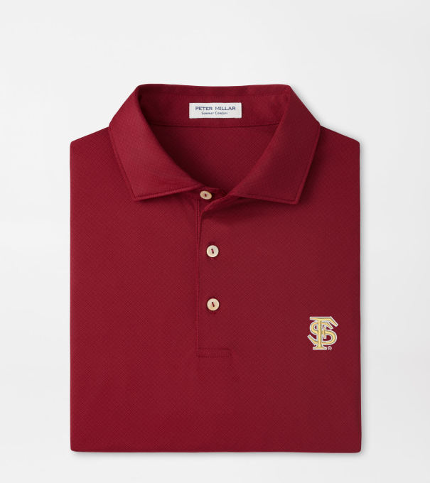 Florida State Hugo Performance Jersey Polo in Maroon2