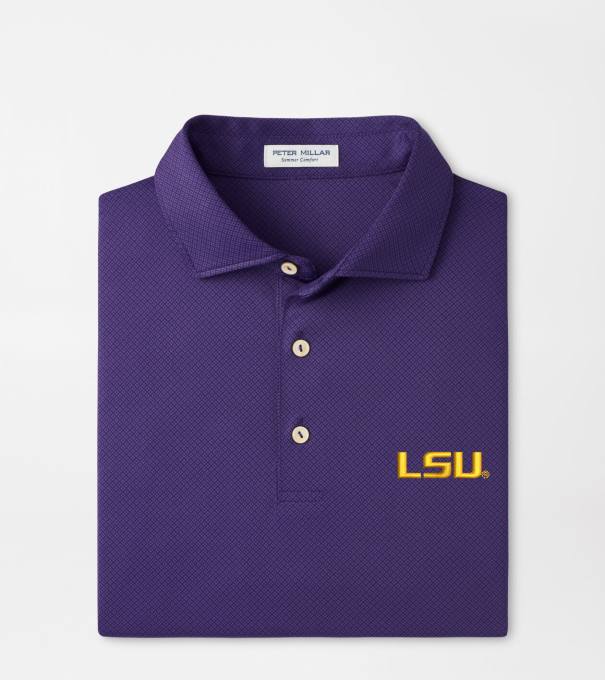 LSU Hugo Performance Jersey Polo in Purple2