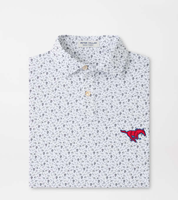 SMU Kick Off Youth Performance Jersey Polo in Gale Grey