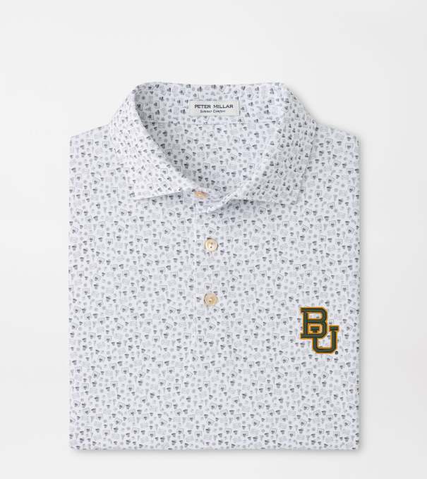 Baylor Buzzer Beater Performance Jersey Polo in White