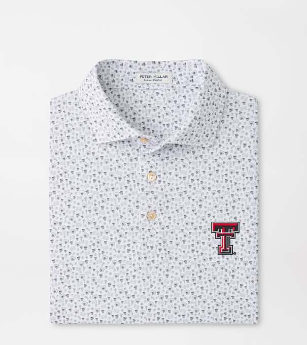 Texas Tech Buzzer Beater Performance Jersey Polo in White