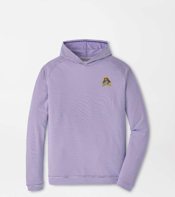 East Carolina University Pine Sugar Stripe Performance Hoodie in Purple2