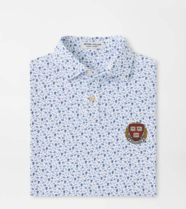 Harvard Kick Off Youth Performance Jersey Polo in Blue Frost
