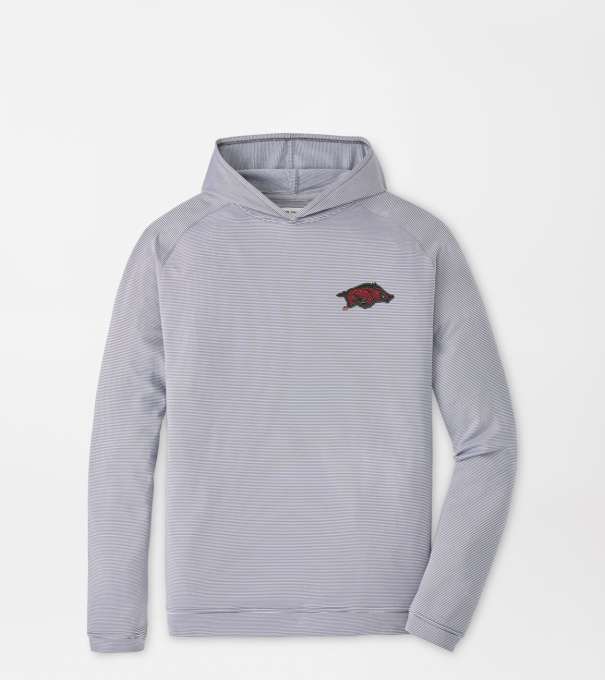 Arkansas Pine Sugar Stripe Performance Hoodie in Iron