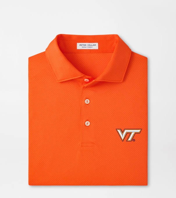 Virginia Tech Hugo Performance Jersey Polo in Orange6
