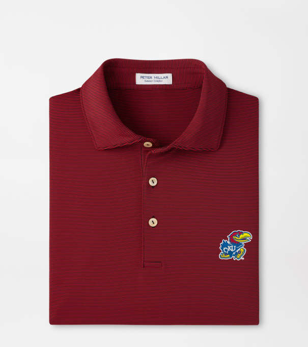 Kansas Jubilee Performance Jersey Polo in Black / Red3