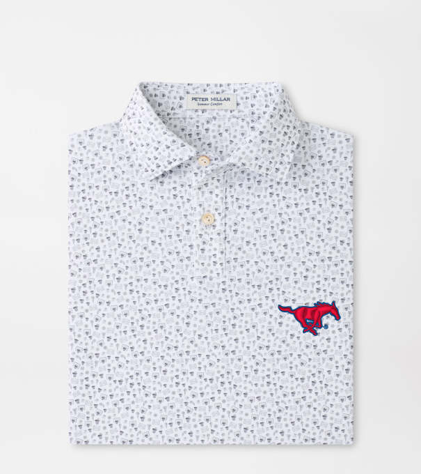 SMU Buzzer Beater Youth Performance Jersey Polo in White