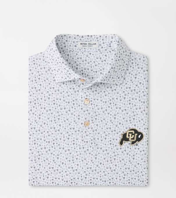 Colorado Buzzer Beater Performance Jersey Polo in White