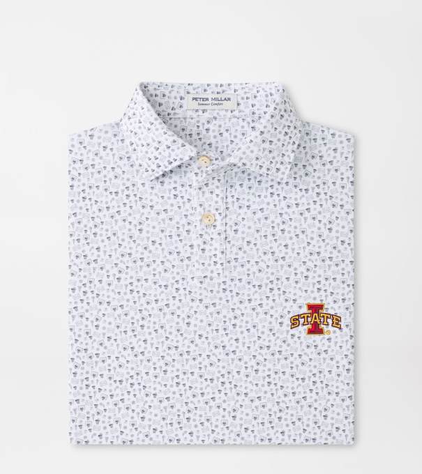 Iowa State Buzzer Beater Youth Performance Jersey Polo in White