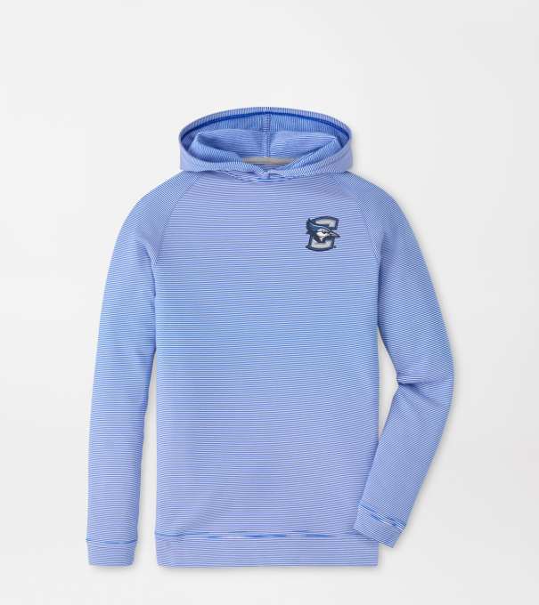 Creighton Pine Youth Sugar Stripe Performance Hoodie in Blue3