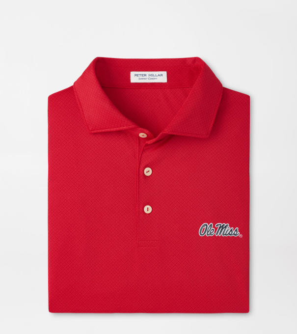 Ole Miss Hugo Performance Jersey Polo in Red3