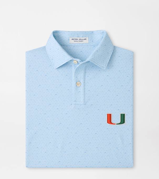 Miami On The Ball Youth Performance Jersey Polo in PALE BLUE